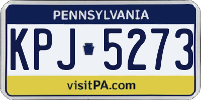 PA license plate KPJ5273