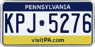PA license plate KPJ5276