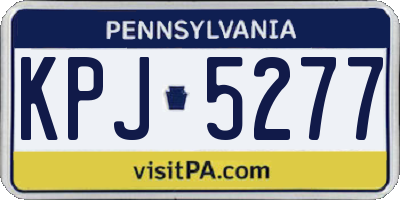 PA license plate KPJ5277