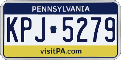 PA license plate KPJ5279