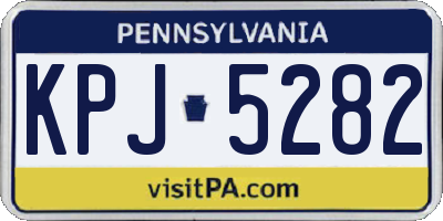 PA license plate KPJ5282