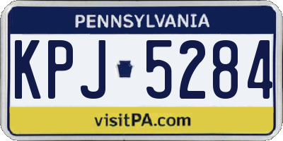 PA license plate KPJ5284