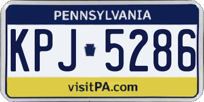 PA license plate KPJ5286