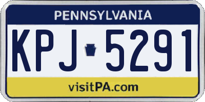 PA license plate KPJ5291