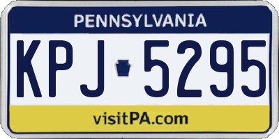 PA license plate KPJ5295