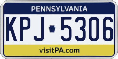 PA license plate KPJ5306