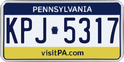 PA license plate KPJ5317