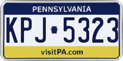 PA license plate KPJ5323