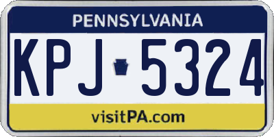 PA license plate KPJ5324