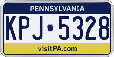 PA license plate KPJ5328