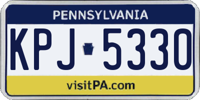 PA license plate KPJ5330
