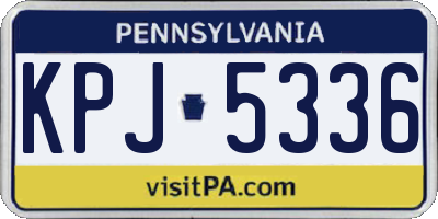 PA license plate KPJ5336