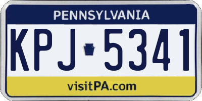 PA license plate KPJ5341
