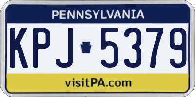 PA license plate KPJ5379