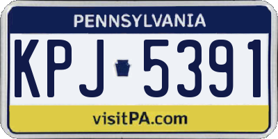 PA license plate KPJ5391