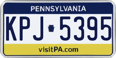 PA license plate KPJ5395