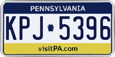 PA license plate KPJ5396