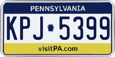 PA license plate KPJ5399