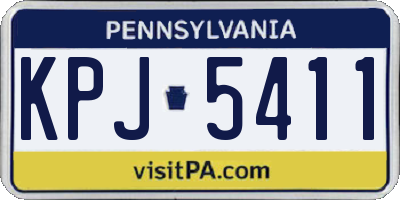 PA license plate KPJ5411