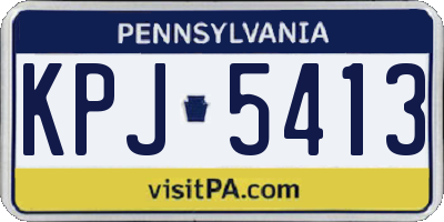 PA license plate KPJ5413