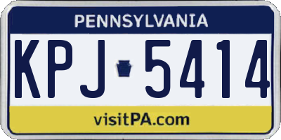 PA license plate KPJ5414