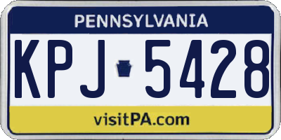 PA license plate KPJ5428