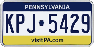 PA license plate KPJ5429