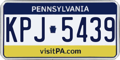 PA license plate KPJ5439
