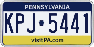PA license plate KPJ5441
