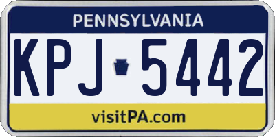 PA license plate KPJ5442