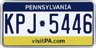 PA license plate KPJ5446