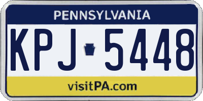 PA license plate KPJ5448