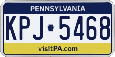 PA license plate KPJ5468