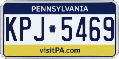 PA license plate KPJ5469