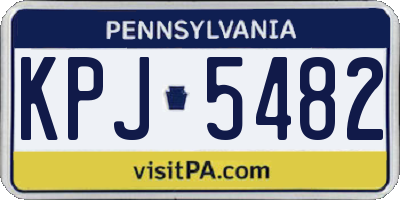 PA license plate KPJ5482