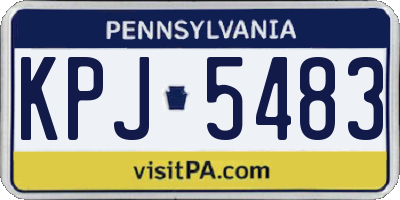 PA license plate KPJ5483