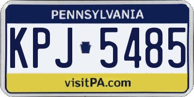 PA license plate KPJ5485