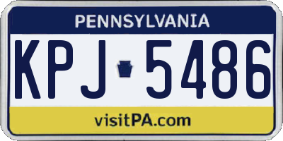 PA license plate KPJ5486