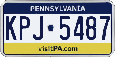 PA license plate KPJ5487