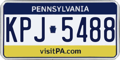 PA license plate KPJ5488