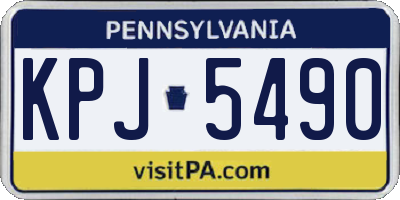 PA license plate KPJ5490