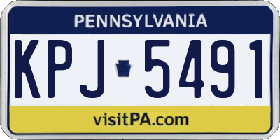 PA license plate KPJ5491
