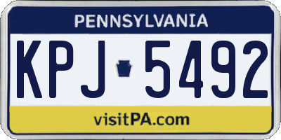 PA license plate KPJ5492