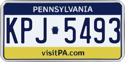 PA license plate KPJ5493
