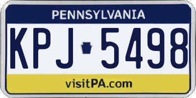 PA license plate KPJ5498