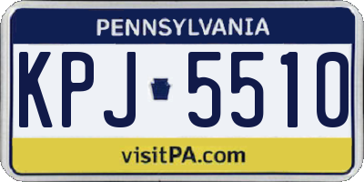 PA license plate KPJ5510