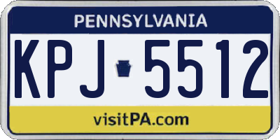 PA license plate KPJ5512