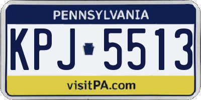 PA license plate KPJ5513