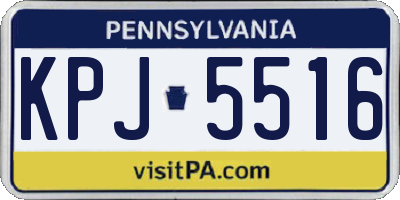 PA license plate KPJ5516
