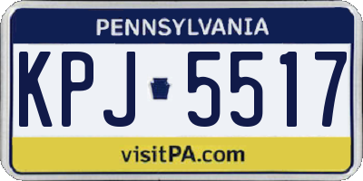 PA license plate KPJ5517